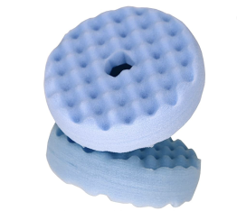 Borla azul doble cara 8 Pulgadas espuma, orificio forma hexagonal