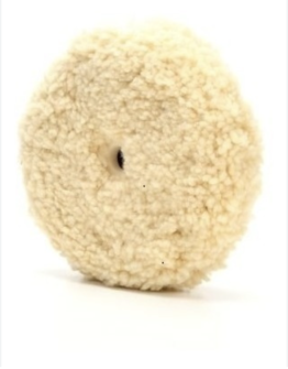 Borla blanca doble cara 8 Pulgadas de lana, orificio forma hexagonal
